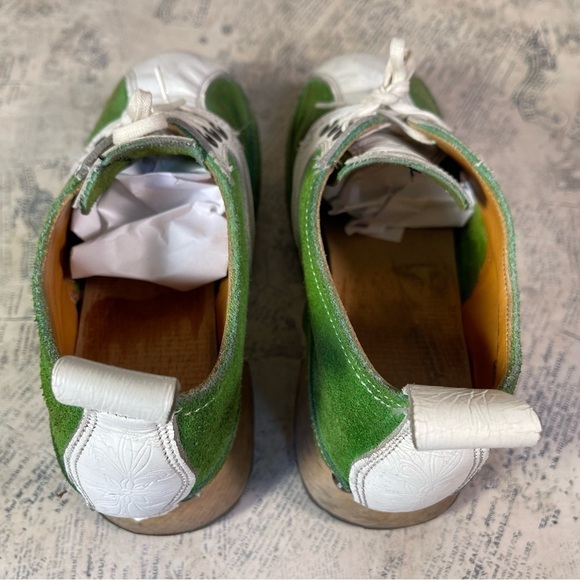 John Fluevog Vintage 90's wooden clog shoe Restitution Made in England - Picture 6 of 14